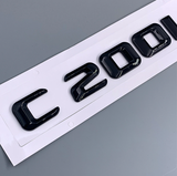 For MERCEDES C200L Car Rear Sticker Trunk Emblem Boot Back Letters Glossy Black