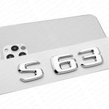 07-13 S 63 AMG Letter 3D Emblem Trunk Logo Nameplate Badge Decorate Sport Chrome