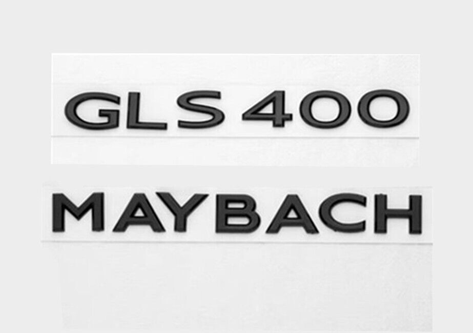 Gloss Black GLS400 Maybach Number Trunk Letters Badge Emblems Sticker For Benz