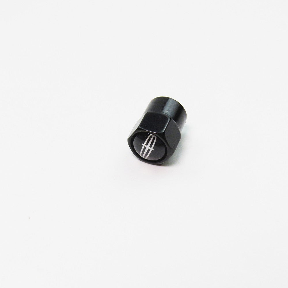 Compatible with Lincoln 4Pcs Tire Valve Stem Caps Black Anodized Aluminum Set