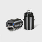 Mini Dual USB Type C PD 30W Car Phone Charger Adapter Fast Charging Accessories