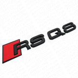 Audi RS Q8 Gloss Black Rear Letter Liftgate Nameplate Trunk Emblem Badge Sport
