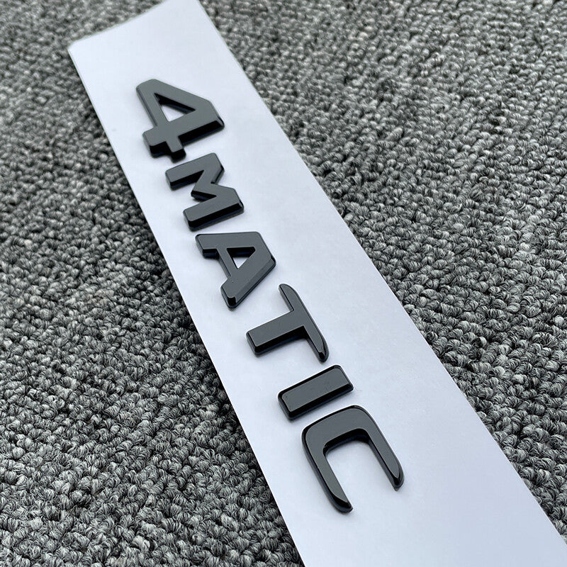 4MATIC Emblem Gloss Black 2017+ Trunk 3D Tailgate Lid Badge AMG For Mercedes