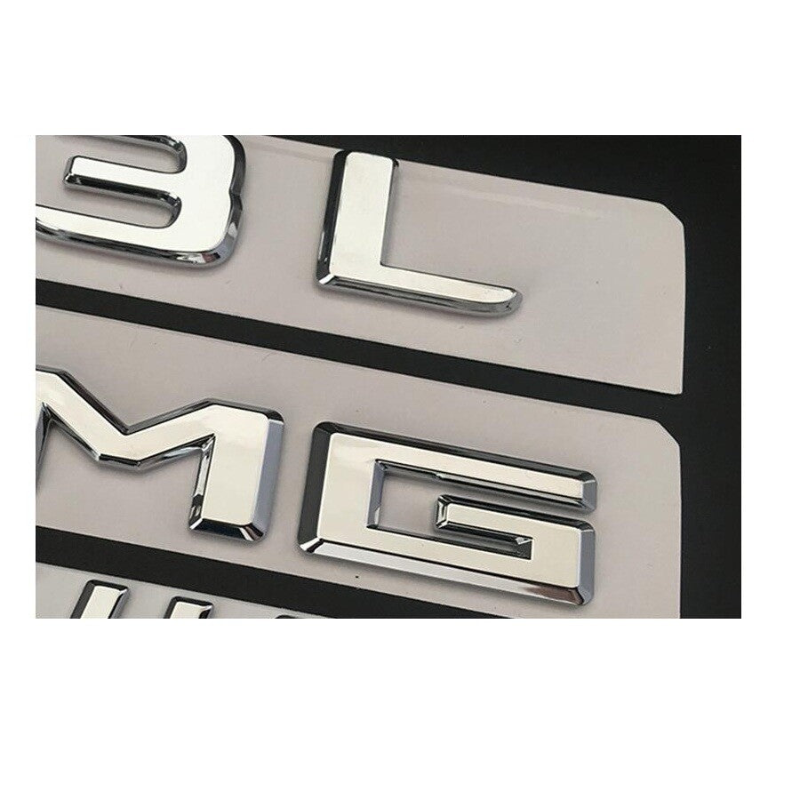 Chrome Trunk Letters Emblems for Mercedes Benz E53 AMG TURBO 4MATIC+ Symbols