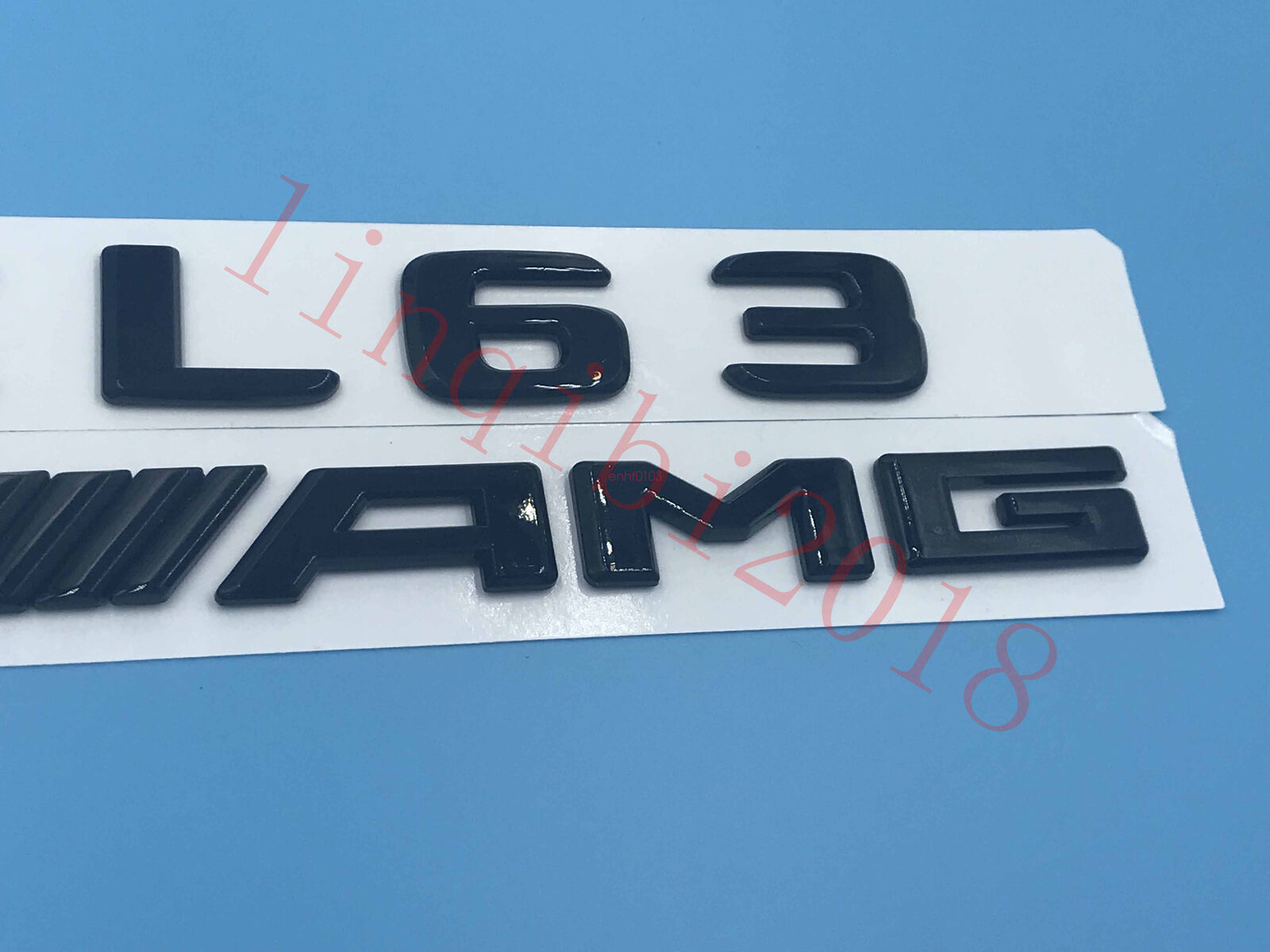 NEW Gloss Black CL63 + AMG Letters Trunk Embl Badge Sticker for Mercedes Benz