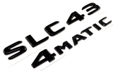 SLC43+4MATIC BLACK FOR MERCEDES REAR TRUNK EMBLEM BADGE PLATE DECAL NUMBER