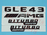 Gloss Black Flat " GLE43 AMG BITURBO" Trunk Embl Badge Sticker for Mercedes