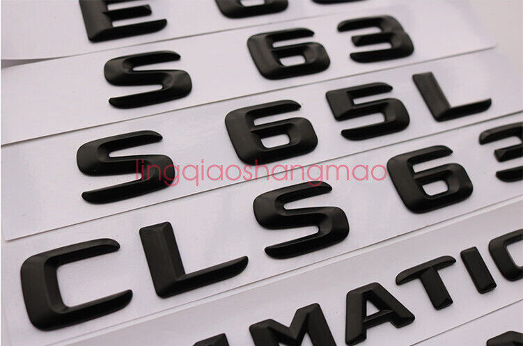 Black GLA45 + AMG + 4 MATIC + TURBO Trunk Emblem Badge Sticker for Mercedes