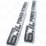 2x For 2023-2025 6.7L Door Emblem Chrome Black