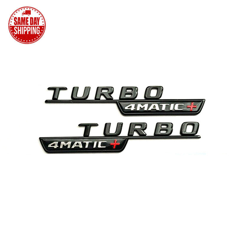TURBO 4MATIC+ PLUS Fender AMG Emblem Gloss Black Badge For E53 CLS53 GLE53 GT53