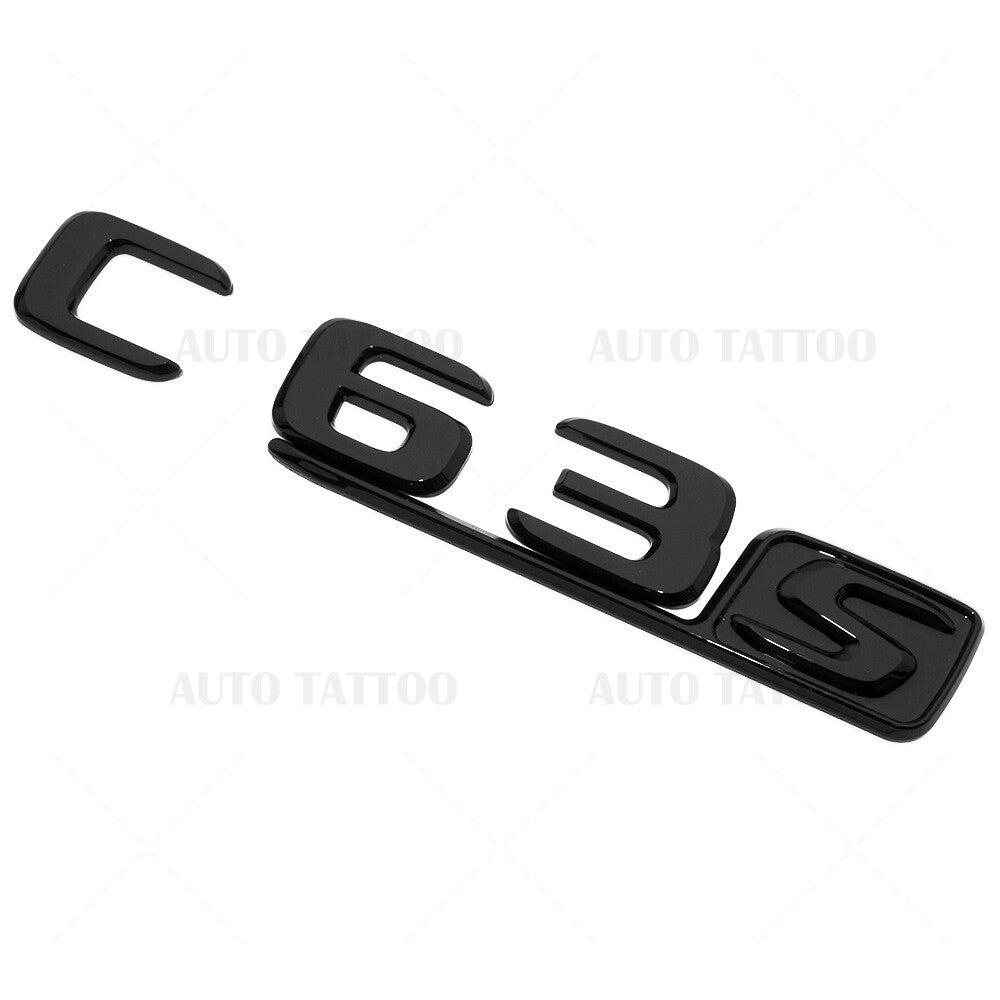 17-20 C63 S AMG Emblem Trunk Lid Letter Logo Nameplate Badge Decorate Blackout
