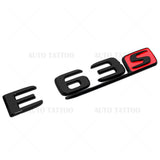 17-20 E63 S AMG Letter Emblem 3D Trunk Logo Nameplate Badge Decorate Black Red