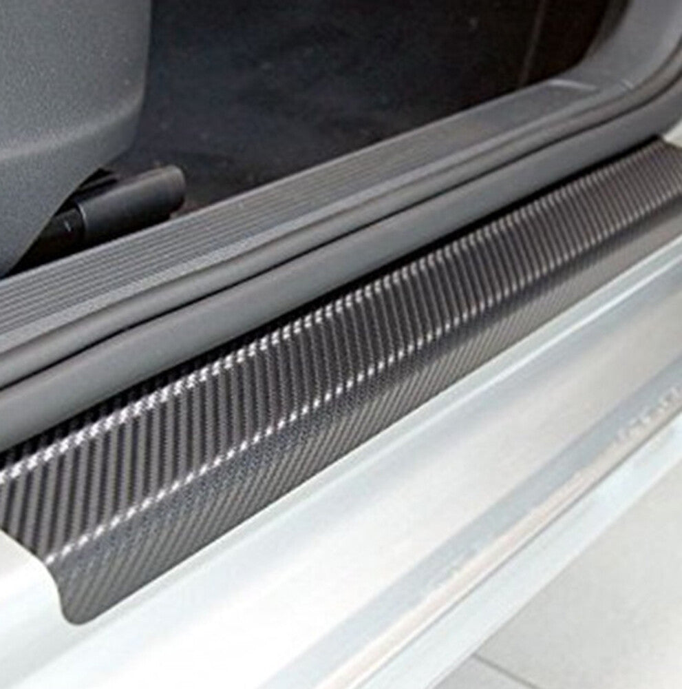 4x Carbon Fiber Car Door Plate Sill Scuff Cover Anti-Scratch Sticker Accessories