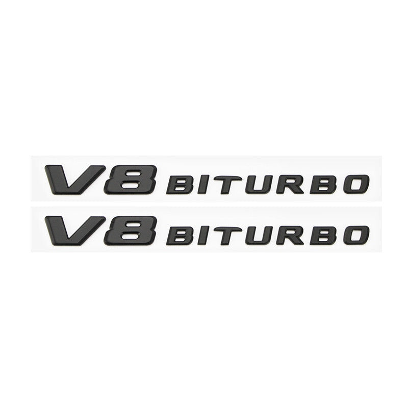 4pcs G63 AMG V8 BITURBO Matte Black Badge Emblem for Mercedes Benz W463 W464 G63