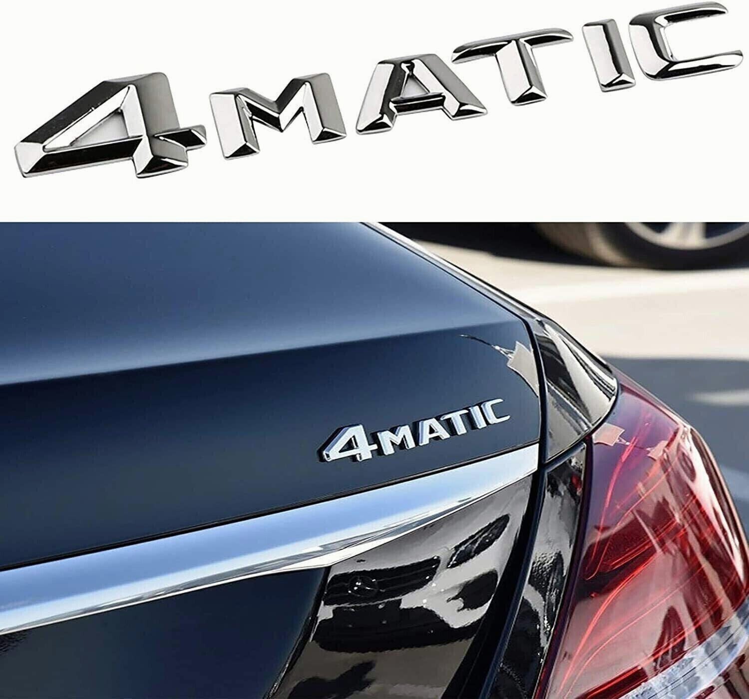 3D 4MATIC  ABS Letter Emblem for Rear Trunk Emblem Badge Chrome Sticker