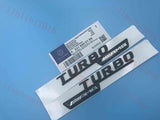 Matt Black "TURBO AMG" Letters Trunk Embl Badge Sticker for Mercedes Benz #3