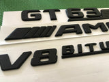 Matte Black GT63s AMG V8 Biturbo Sticker Decal Emblem for AMG GT63s