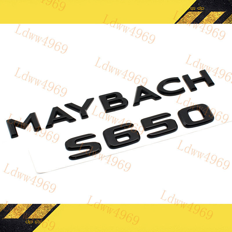 For S-Class W222 S650 Maybach Glossy Black Rear Trunk Emblem Decal Badge Sticker