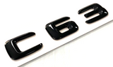 1X BLACK C63 FOR MERCEDES C63 REAR TRUNK NAMEPLATE EMBLEM BADGE DECAL