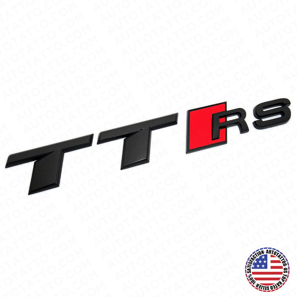 Audi TT RS Matte Black Rear Letter Tail Nameplate Trunk Emblem Badge Sport