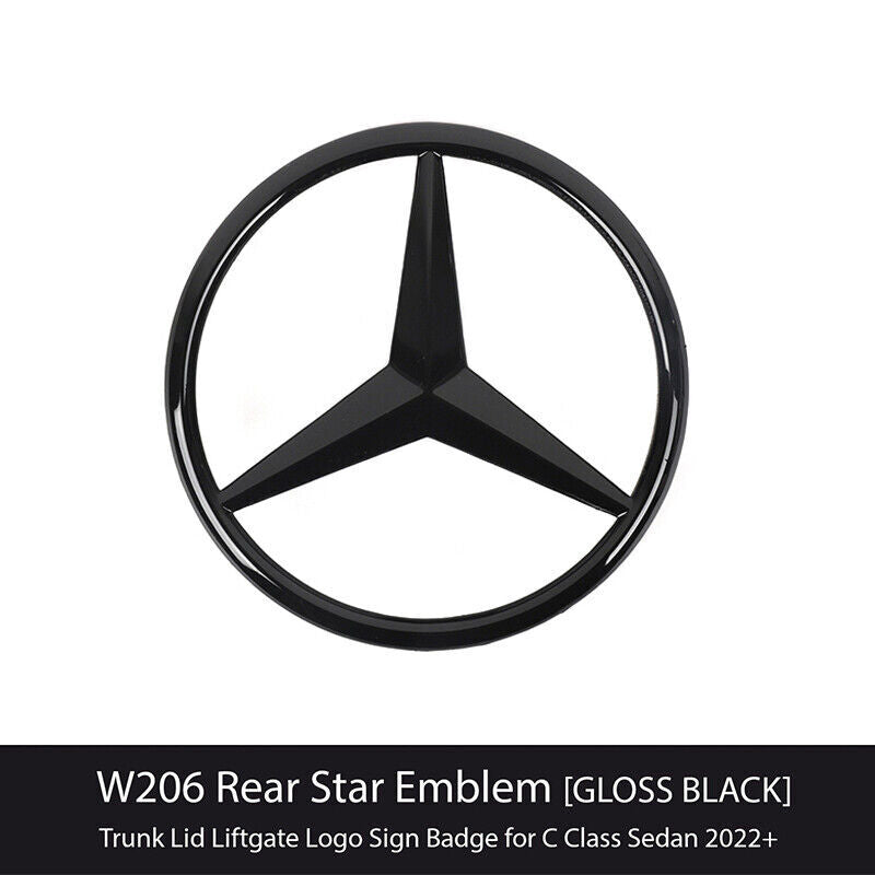 Mercedes C Class W206 2022-24 Rear Boot Lid Badge Star - Gloss Black A2068171600