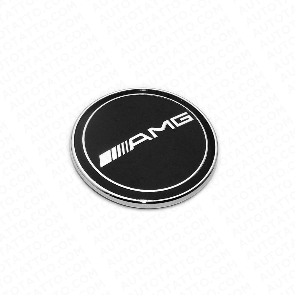 Universal For Mercedes Sport 3D AMG Black Hood Laurel Adhesive Badge Logo Emblem