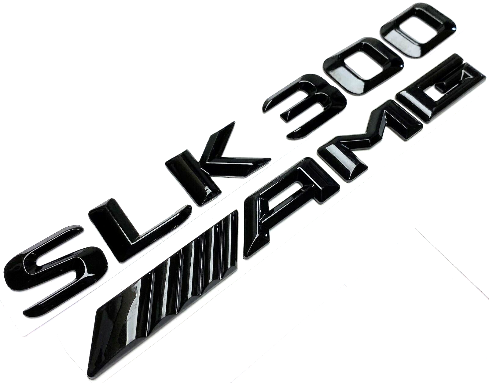 #1 BLACK SLK300 + AMG REPLACEMENT FOR MERCEDES REAR TRUNK EMBLEM BADGE DECAL LID