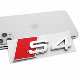 For Audi S4 OEM Chrome Rear Letter Tail Badge Trunk Emblem Badge Logo Sport