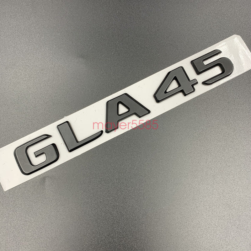 Matte black GLA45 AMG TURBO 4 MATIC Trunk Emblem Badge Sticker For Mercedes Benz