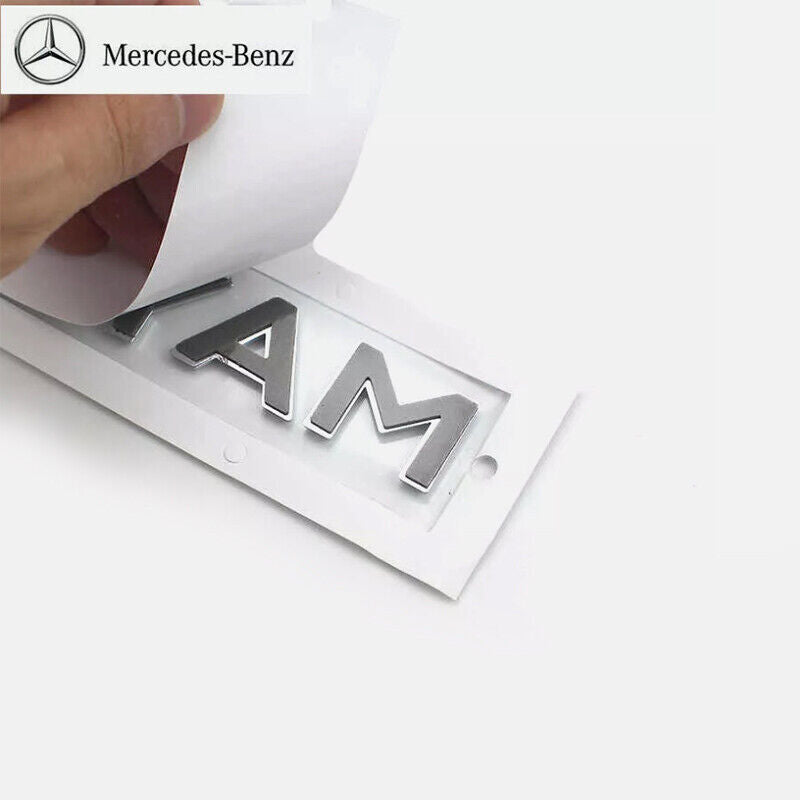 Mercedes Rear Trunk Hatch Sticker Badge Bright Silver Maybach Letter Emblem 1Pcs