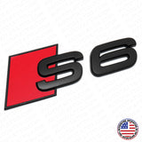 Audi S6 Matte Black Rear Letter Tail Nameplate Trunk Emblem Badge Sport Sline