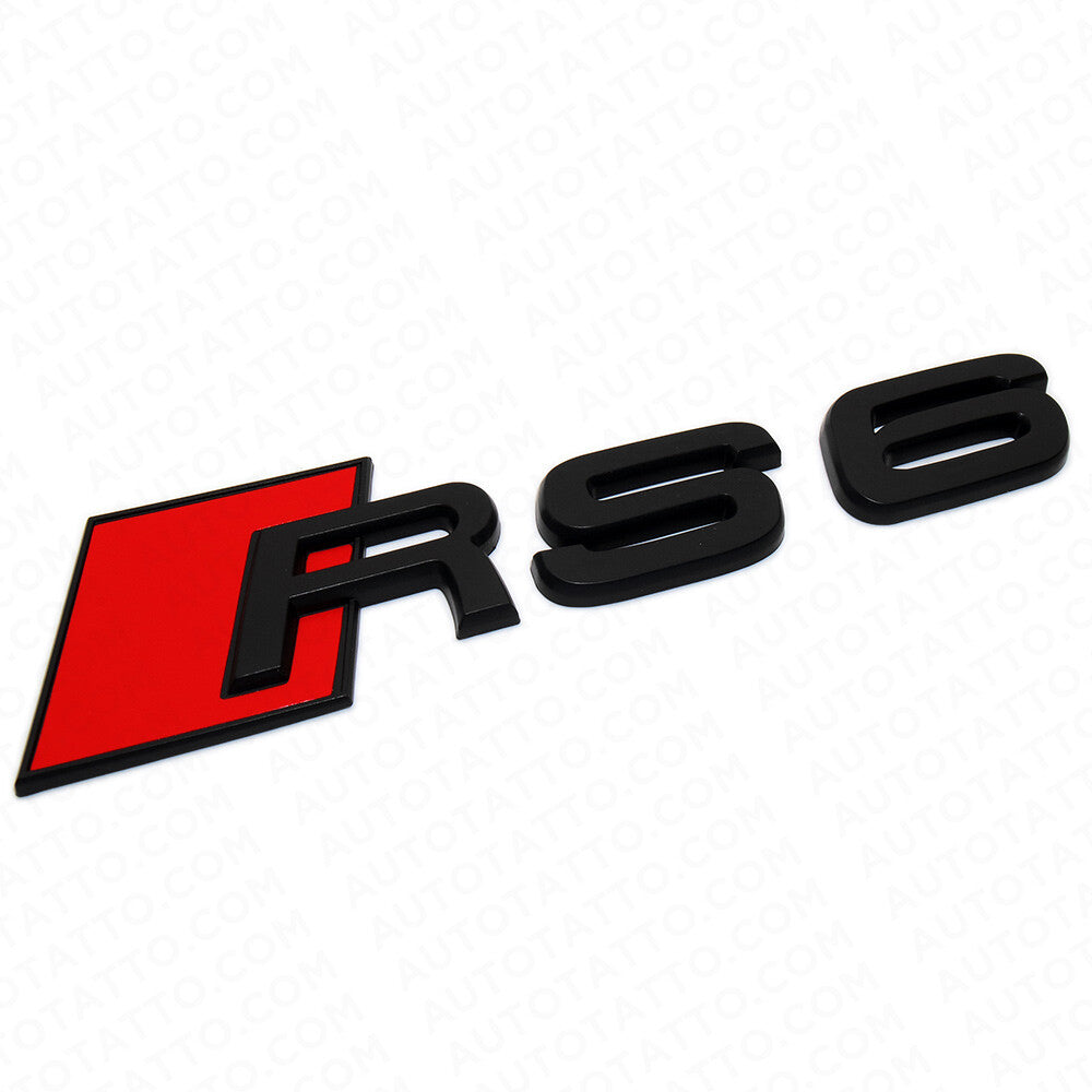 Audi RS 6 Matte Black Rear Letter Tail Nameplate Trunk Emblem Badge Sport