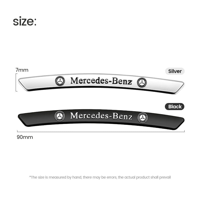 4Pcs Mercedes Benz AMG Aluminium Car Emblem Wheel Hub Rim Badge Stickers Decal