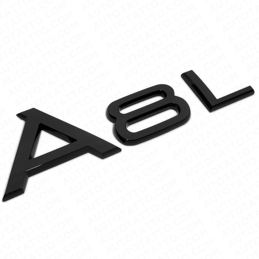 Audi A8 L A8L Gloss Black Rear Letter Nameplate Trunk Emblem Badge Sport Sline