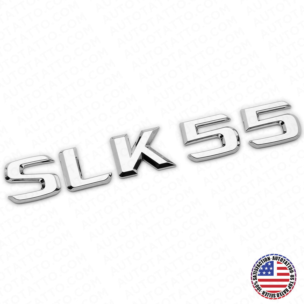 05-16 SLK 55 AMG Letter Emblem Trunk Logo Nameplate Badge Decorate Sport Chrome