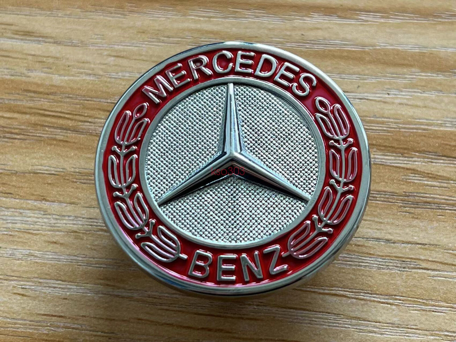 Chrome RED Front Grille Badge Emblem for Mercedes-Benz W205 W222 A2228170116