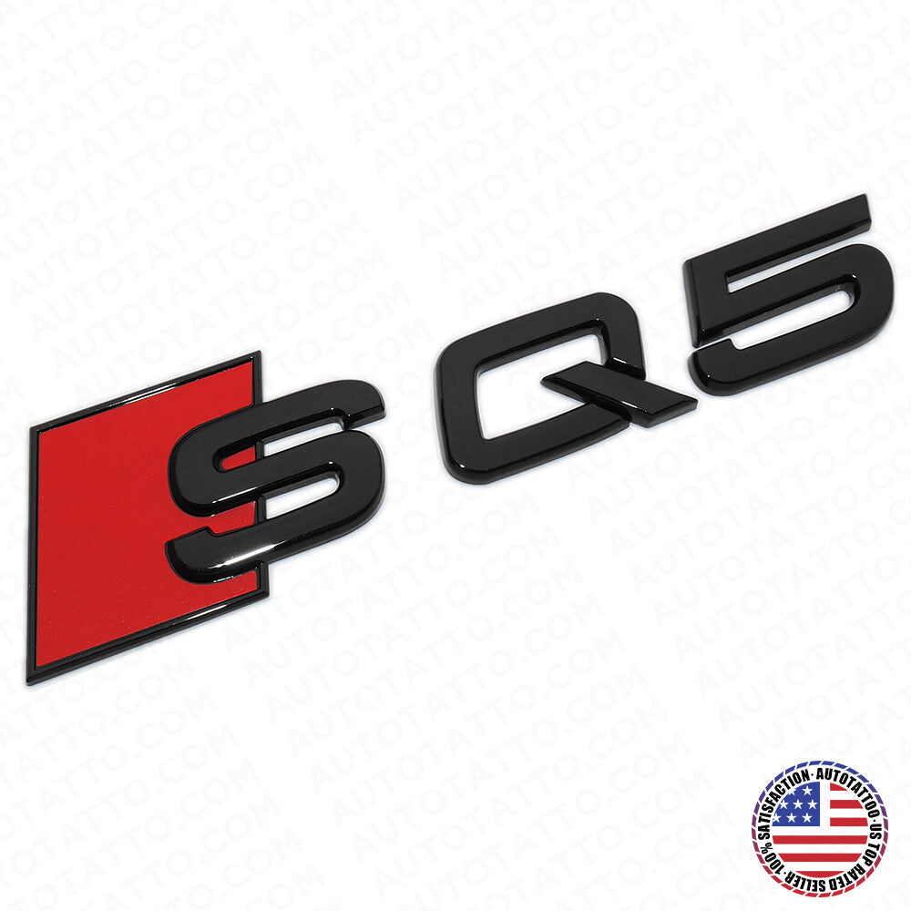Audi SQ5 Gloss Black Rear Letter Liftgate Badge Trunk Emblem Badge Logo Sport