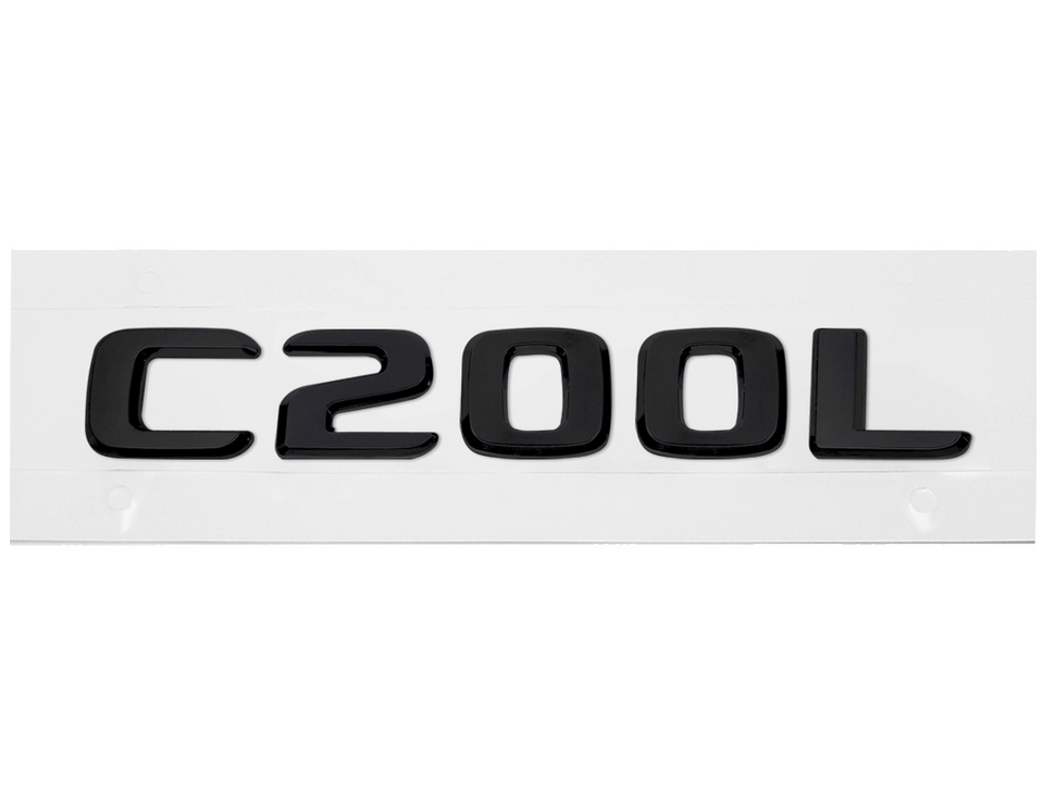 For MERCEDES C200L Car Rear Sticker Trunk Emblem Boot Back Letters Gloss Black