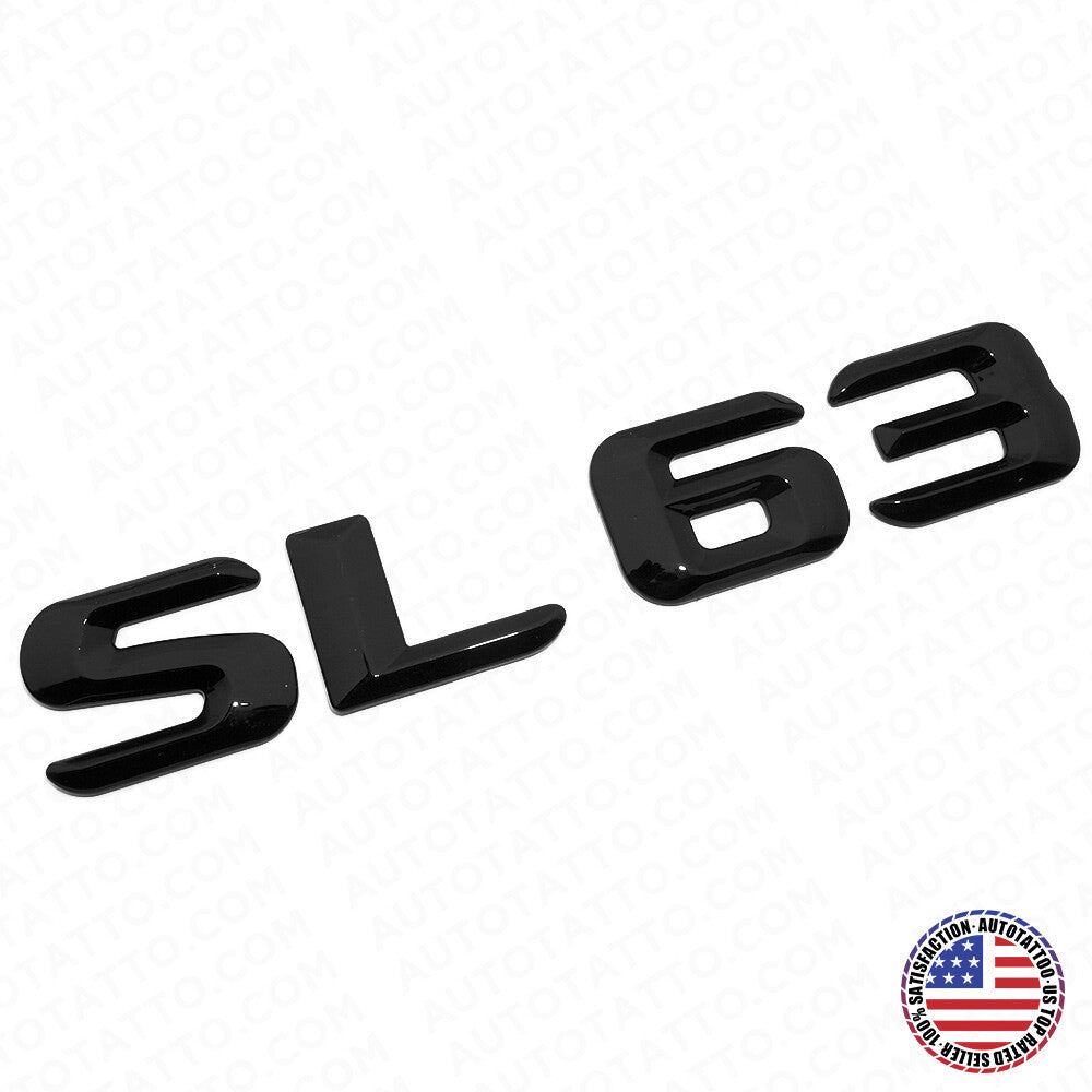 15-16 SL 63 AMG Letter 3D Emblem Trunk Logo Nameplate Badge Decorate Gloss Black