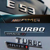 1Set E63S Glossy Black Red S Car Rear Trunk Lid Sticker Emblem For Mercedes-Benz
