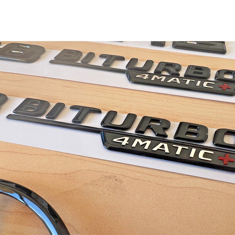 GLC63S SUV AMG V8 BITURBO 4MATIC+ Rear Star Emblem Black Badge Set  W253 2015-22