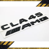 CLA GLOSS BLACK SET AMG CLA45 & REAR TRUNK BADGES EMBLEMS STICKER