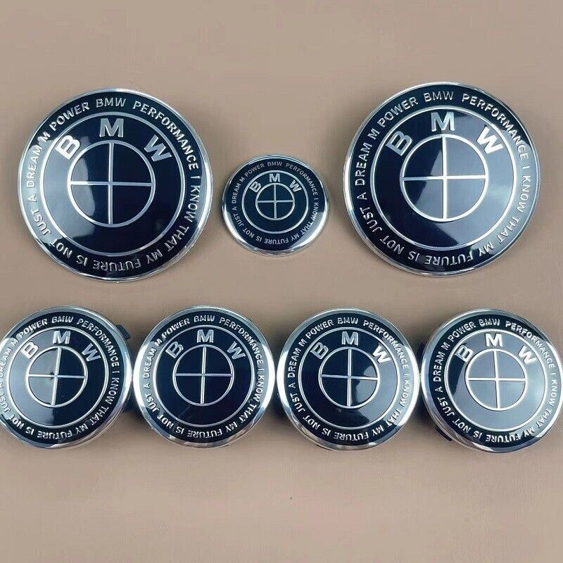 Hood Trunk 82+74mm Steering Wheel 45mm Wheel HubCaps 68mm for Badge Emblem