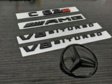 Gloss Black C63S AMG V8 BITURBO Star PACKAGE Trunk Emblem Badge C63 Sedan W205