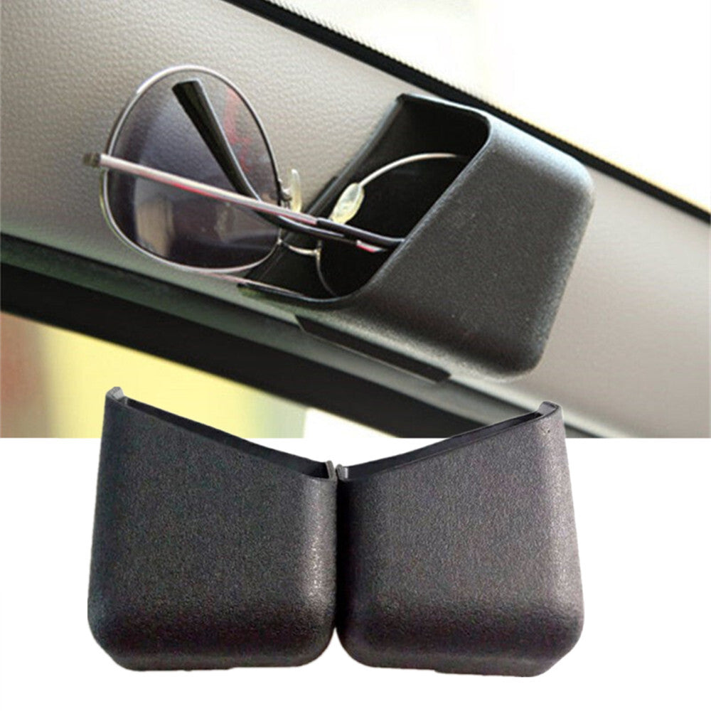 2pcs Black Car Interior Accessories Glasses Organizer Storage Bag Box Holder