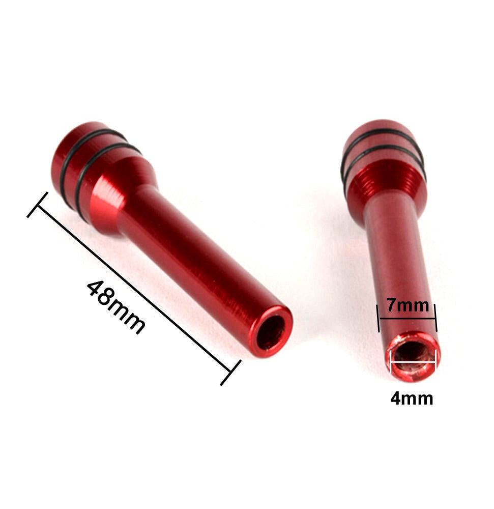 2pcs Red Car Interior Door Locking Lock Knob Pull Pins Cover Auto Accessories