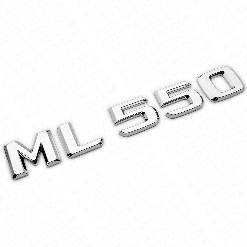 Benz ML 550 AMG Letter Emblem Trunk Logo Nameplate Badge Decorate Sport Chrome