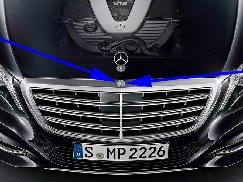 MERCEDES W205 W222 S & C CLASS FRONT GRILLE BADGE EMBLEM GENUINE S500 S550 C300