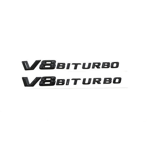 1Set 3D Gloss Black“AMG + C 63 S + BITURBO” Emblem car sticker for Mercedes Benz