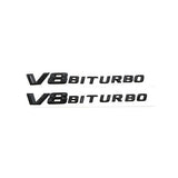 1Set 3D Gloss Black“AMG + C 63 S + BITURBO” Emblem car sticker for Mercedes Benz